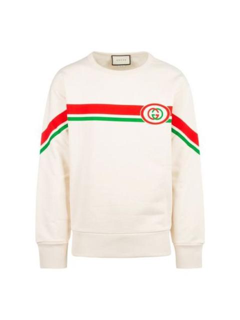 Gucci Striped Printed Pullover Long Sleeve 'White' 475532-XJBCM-9230