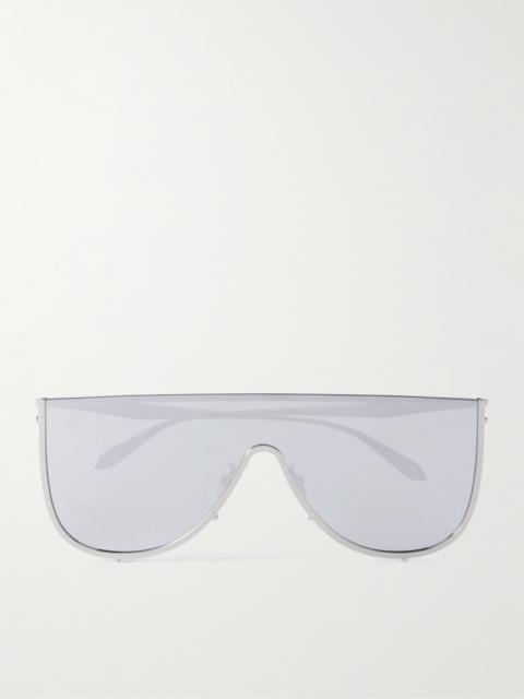 Mask Large D-frame Silver-tone Sunglasses