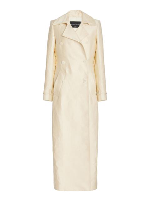 The Ruby Linen-Silk Trench Coat yellow