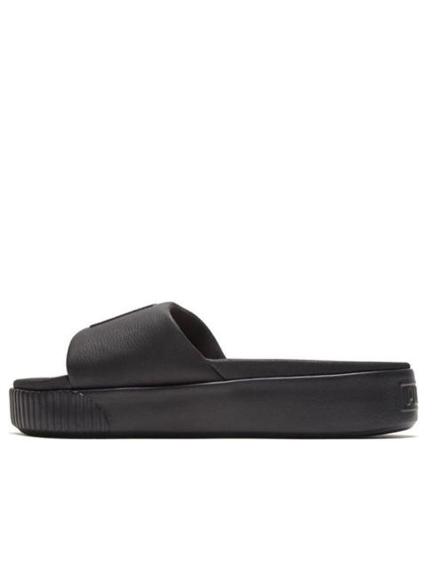 (WMNS) PUMA Platform Slide Black 366121-10