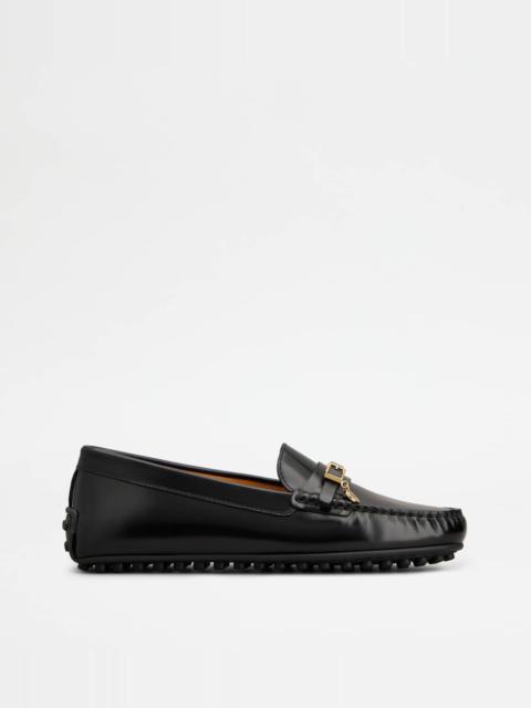 CITY GOMMINO DRIVING SHOES IN LEATHER - BLACK