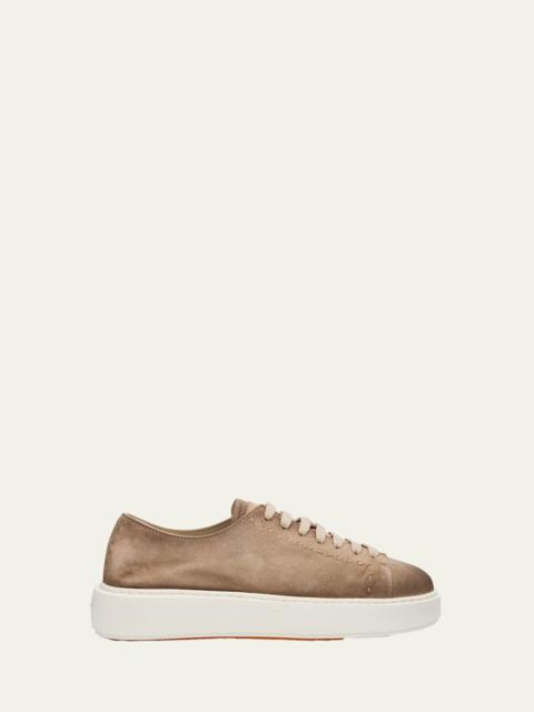 Clean Icon Suede Low-Top Sneakers