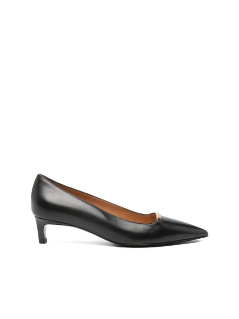 40mm pointed-toe leather pumps