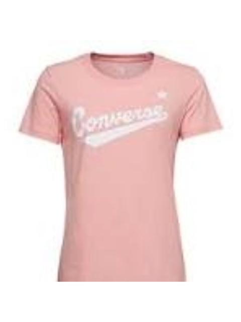 (WMNS) Converse Center Front Logo T-Shirt 'Pink White' 10018268-A02