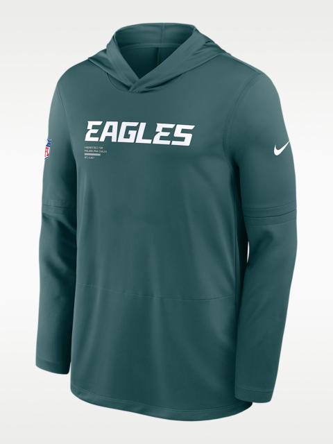 Philadelphia Eagles Pure Fury Sideline Men's Nike Dri-FIT NFL Long-Sleeve Hooded Top