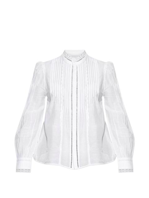 lace-panelled blouse