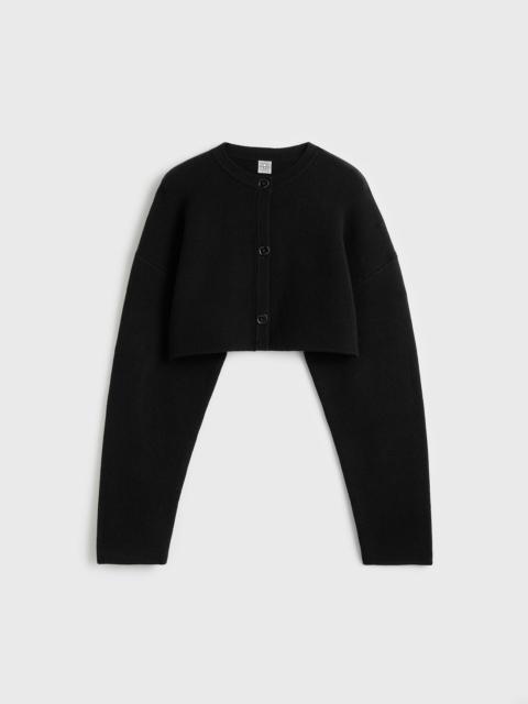 Cropped oversized cardigan black