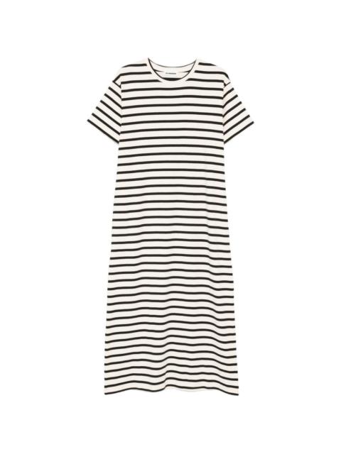 striped short sleeve dress