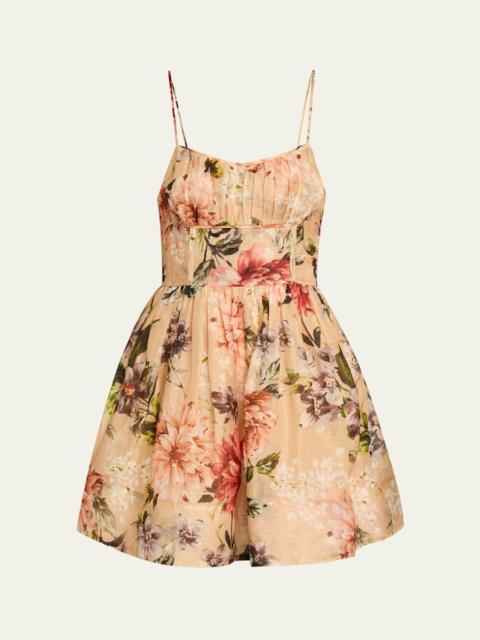 Alba Floral Fit-And-Flare Mini Dress