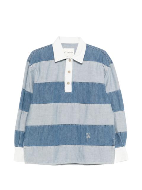 Closed Striped Polo Top
