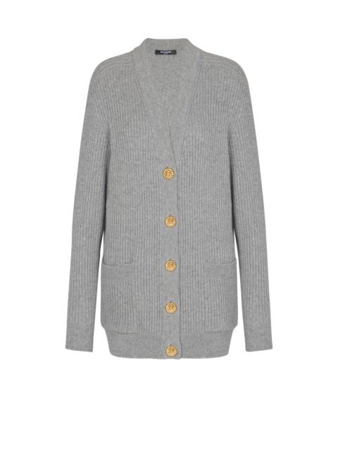 Buttoned cashmere cardigan