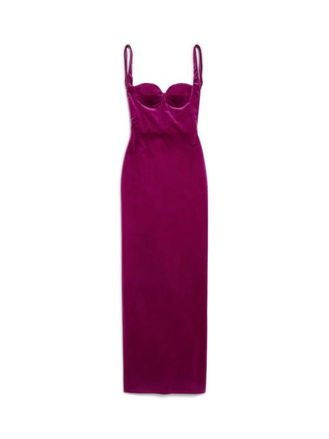 Women's Fitted Gown in Plum