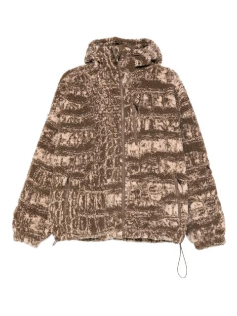 hooded zip fleece jacket