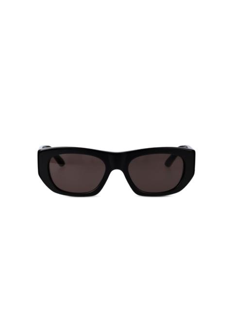 logo-print geometric-frame sunglasses