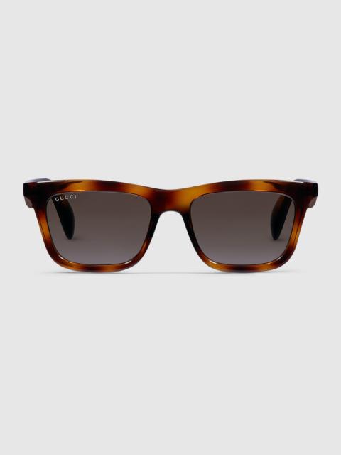 Rectangular frame sunglasses
