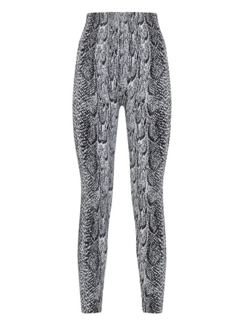 snakeskin-print leggings