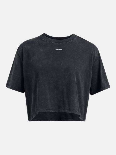 Women's UA Wash Logo Boxy Crop Short Sleeve