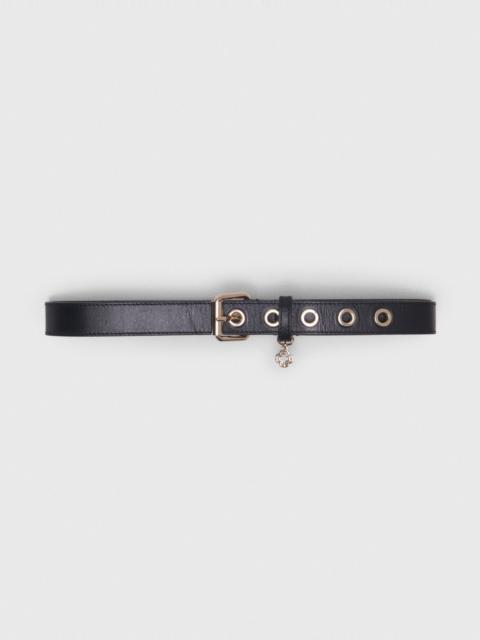 Leather belt with Miss M buckle