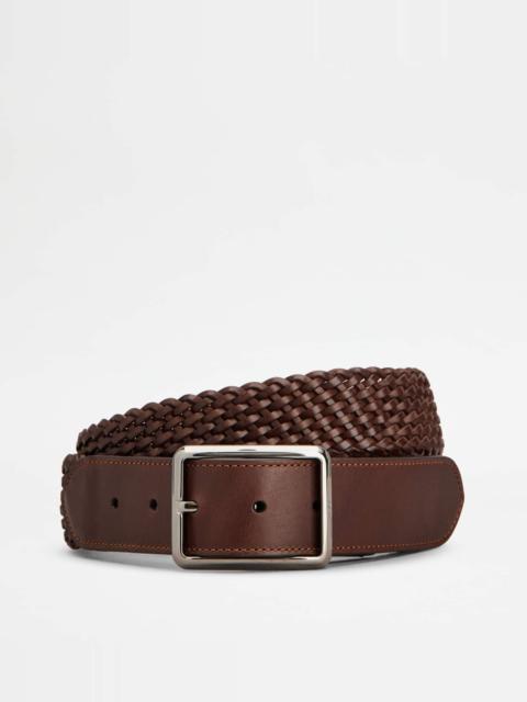 BELT IN LEATHER - BROWN