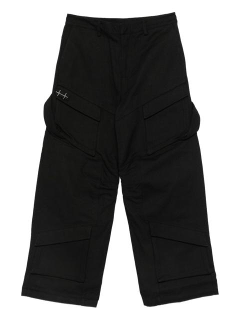 pocket-detail straight-leg trousers