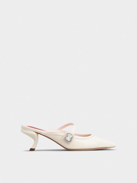Mary Jane Virgule Mules in patent leather