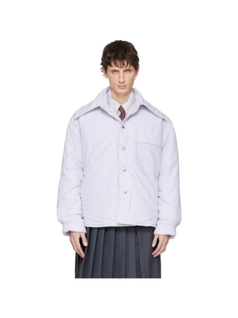 White & Purple Puffer Overshirt
