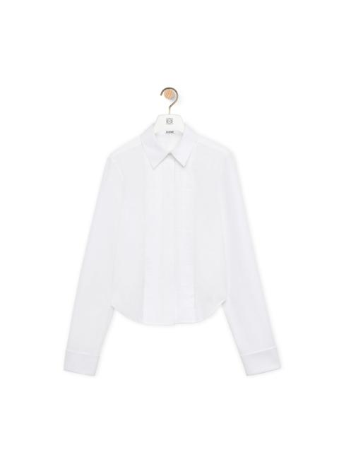 Pleated shirt in cotton