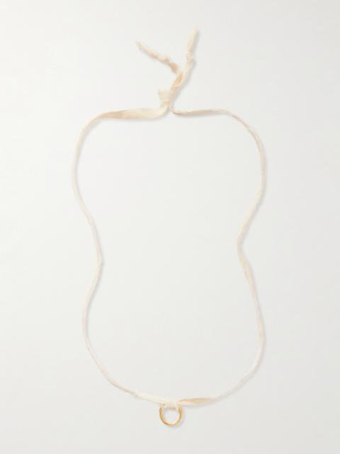 The Aria Frayed Cord And Gold-plated Necklace