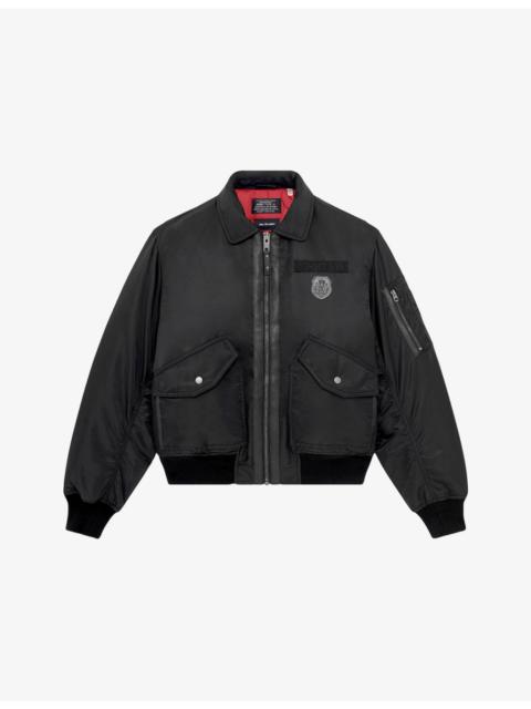 The Kooples x Schott Branded Shell Bomber Jacket