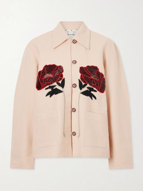 Jude Bead-embellished Silk-crepe Jacket