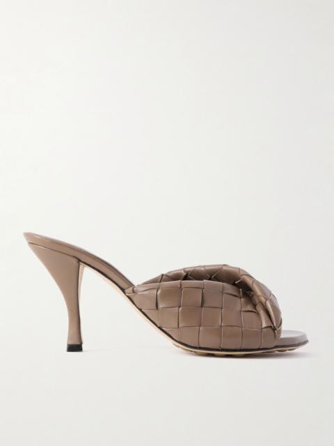 Blink twisted intrecciato leather mules Brown