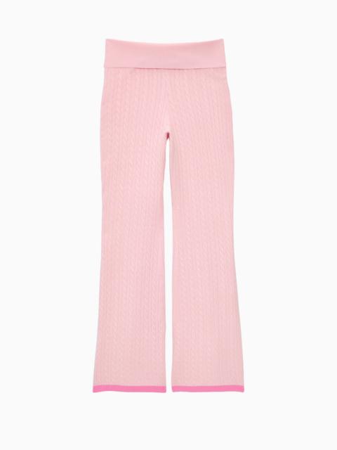 PINK x LoveShackFancy Foldover Flare Knit Pant