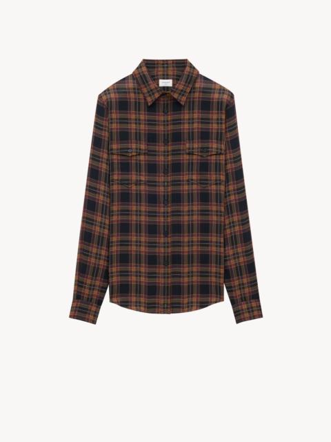 CASSANDRE SHIRT IN WOOL TARTAN
