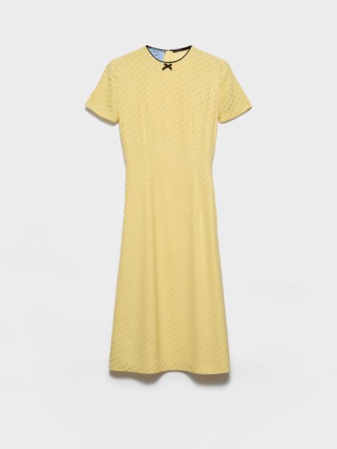 Polka-dot satin dress