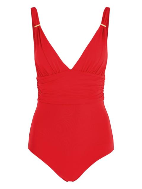 Panarea V-neck swimsuit