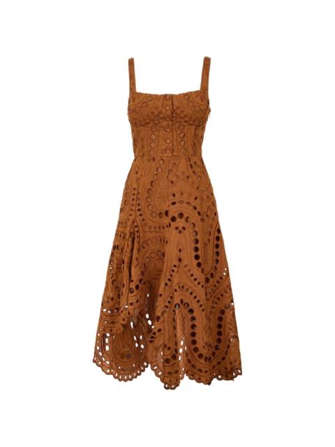 Ayla eyelet asymmetric dress