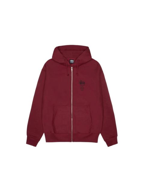 Stussy Swim Out Zip Hoodie Wine