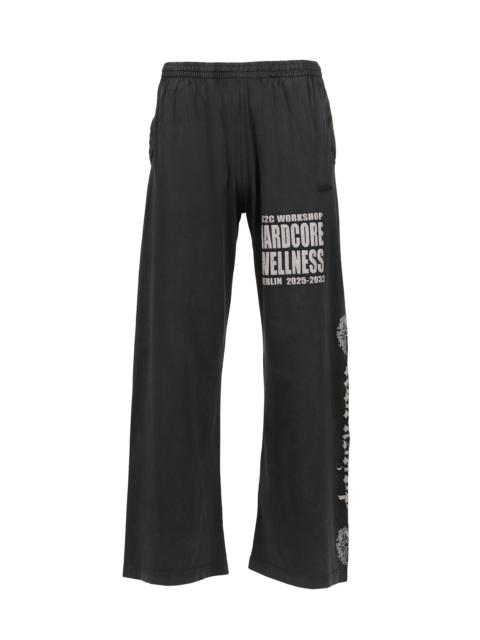HARDCORE WELLNESS'' PANTS / BLK