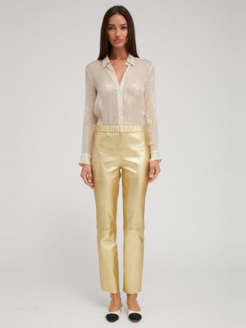 METALLIC GOLD LEATHER SOPHIA PULL ON