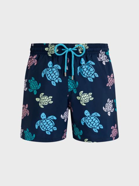 MEN ULTRA-LIGHT AND PACKABLE SWIM TRUNKS TORTUES MULTICOLORES