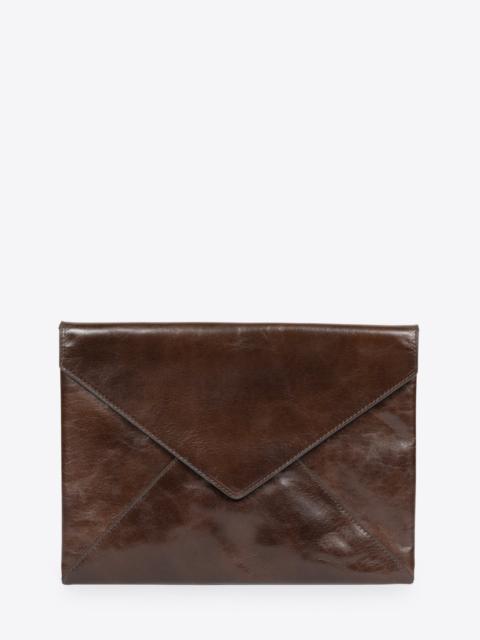 LARGE LEATHER ENVELOPE POUCH