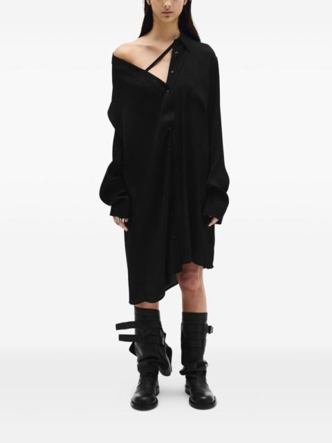 Halina drop-shoulder shirt dress