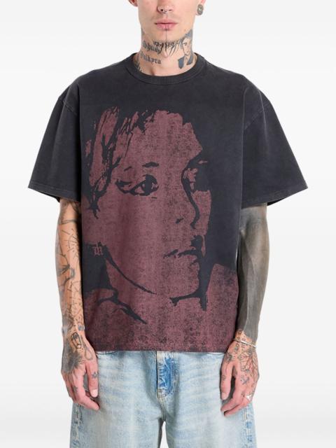 portrait-print T-shirt