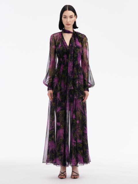 CHRYSANTHEMUM CHIFFON MAXI DRESS