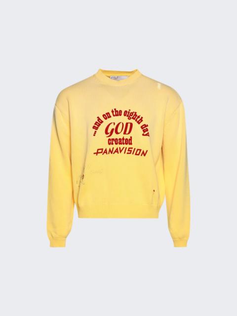Eden Roc Knitted Crewneck Sweater Yellow