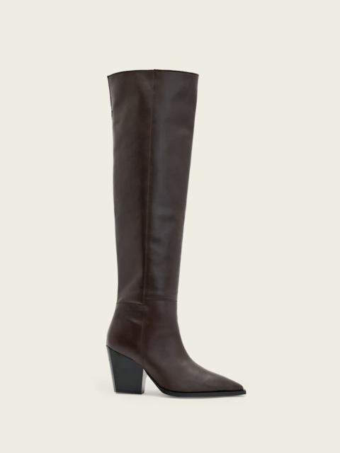 REINA LEATHER ZIP BOOTS