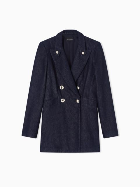 DOUBLE-BREASTED BLAZER IN 11 OZ DENIM