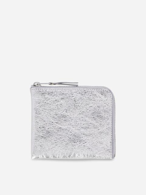 Silver Line Zip Around Wallet Silver