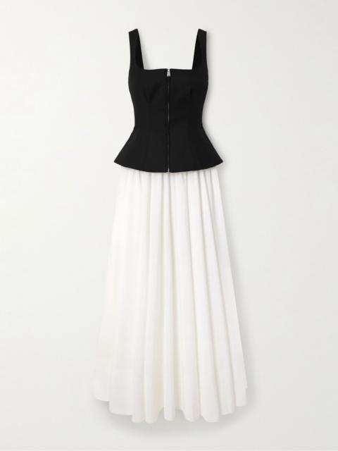 Jolynn crepe and poplin midi dress Multi