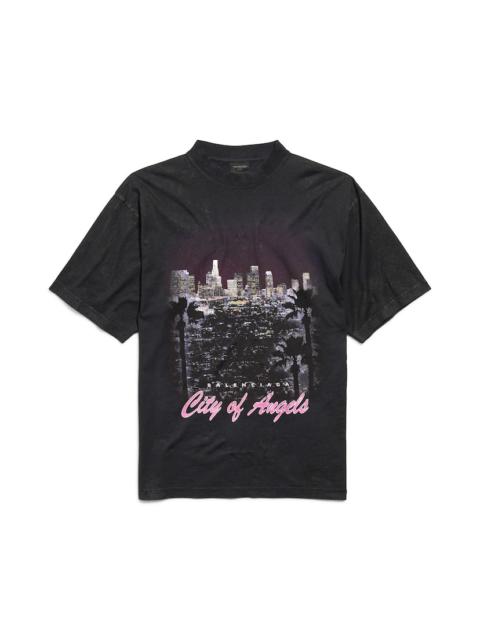 City Of Angels T-shirt Medium Fit in Black Faded